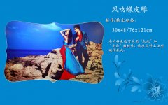 风吻蝶皮雕